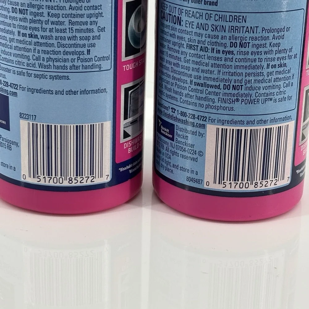 Finish Hard Water Booster Powder 14 Ounces Hard Water Lemon Sparkle Lot of 2